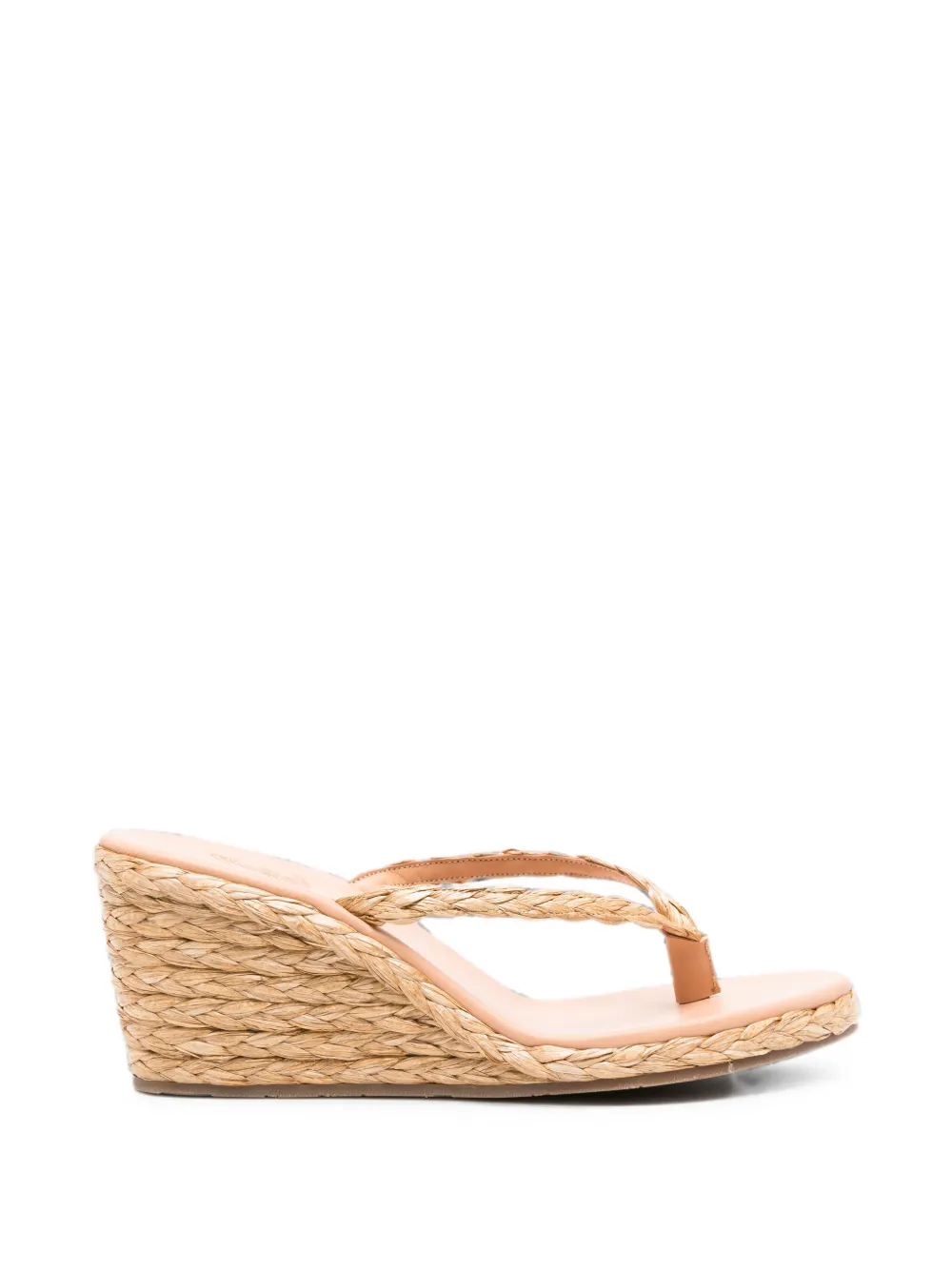 Ancient Greek Sandals Etheria braided wedge sandals Beige