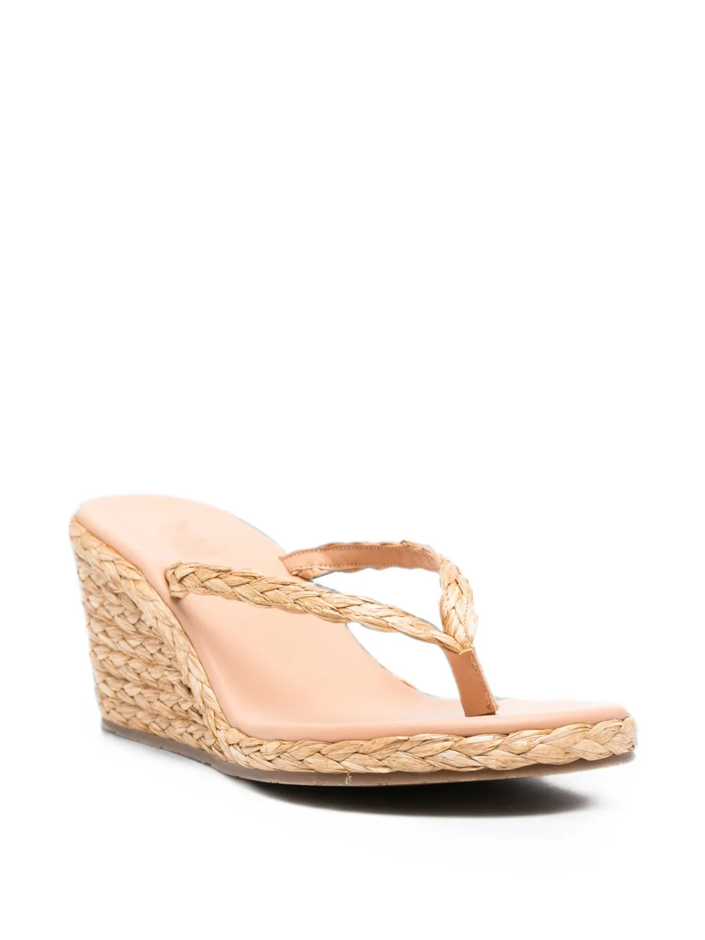 Ancient Greek Sandals Etheria braided wedge sandals Beige