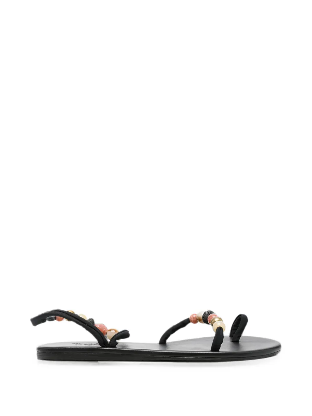 Ancient Greek Sandals Eleftheria bead-embellished sandals Zwart