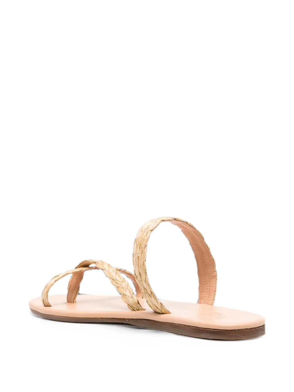 Ancient Greek Sandals Daphnae raffia sandals Beige