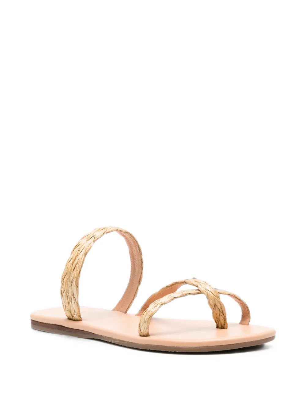 Ancient Greek Sandals Daphnae raffia sandals Beige