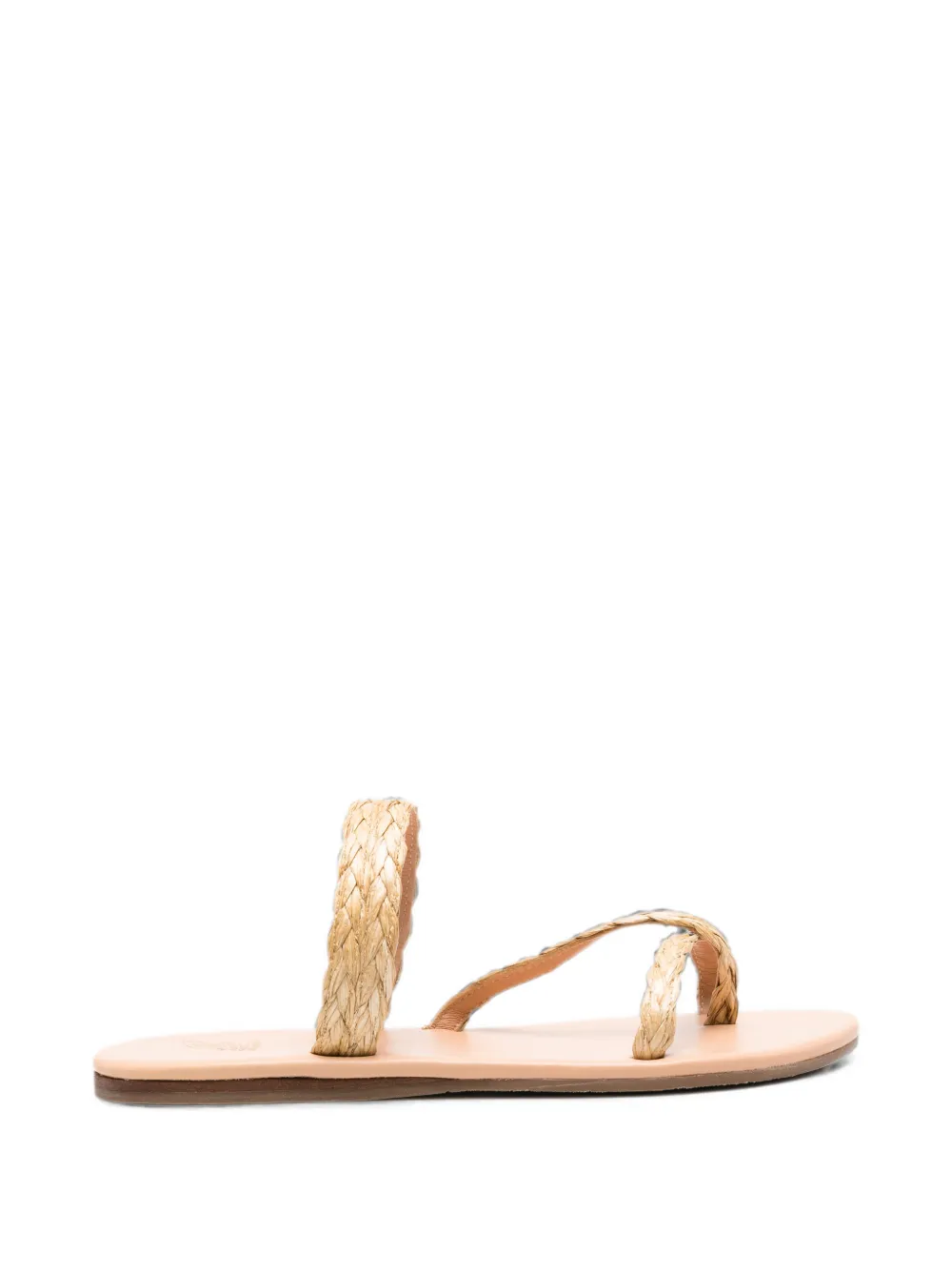 Ancient Greek Sandals Daphnae raffia sandals Beige