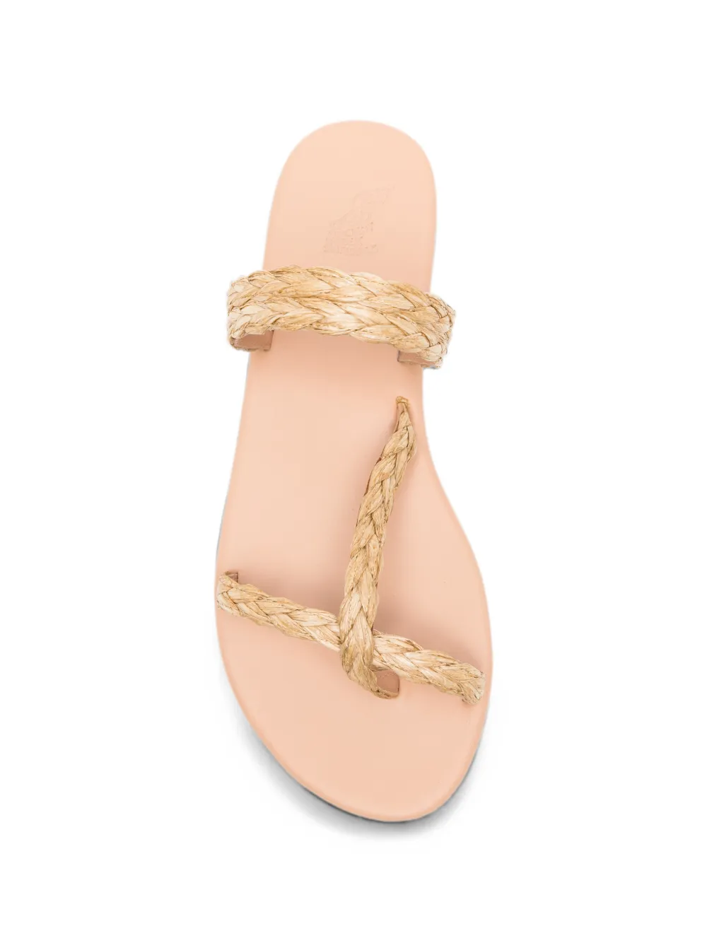 Ancient Greek Sandals Daphnae raffia sandals Beige