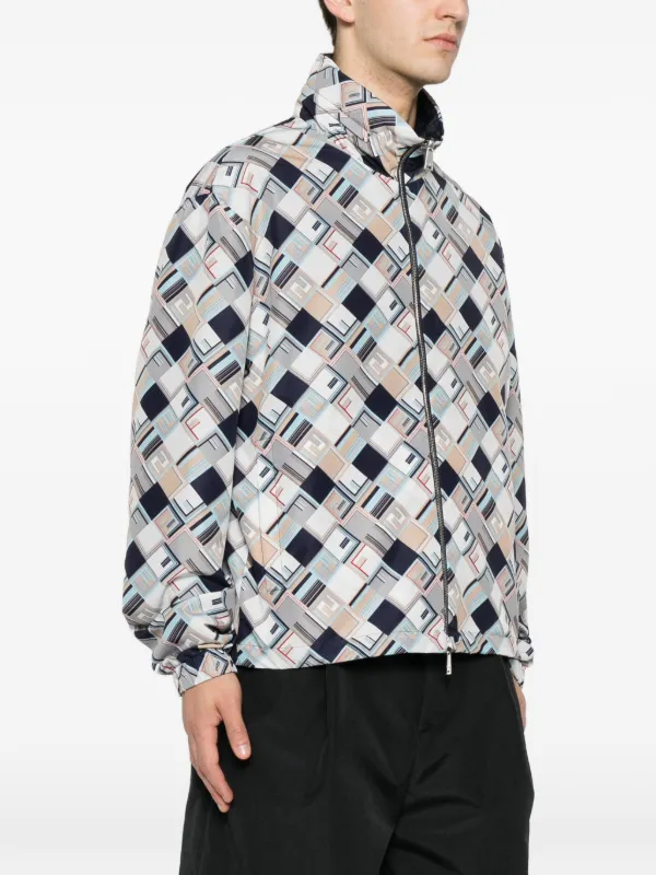 FENDI モノグラム ジャケット | ブルー | FARFETCH JP