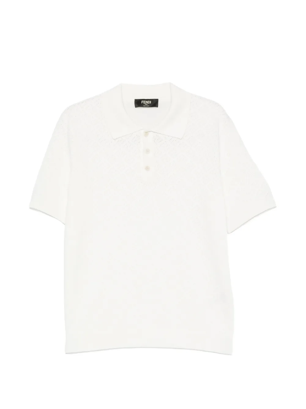 FENDI crochet polo shirt - Nude