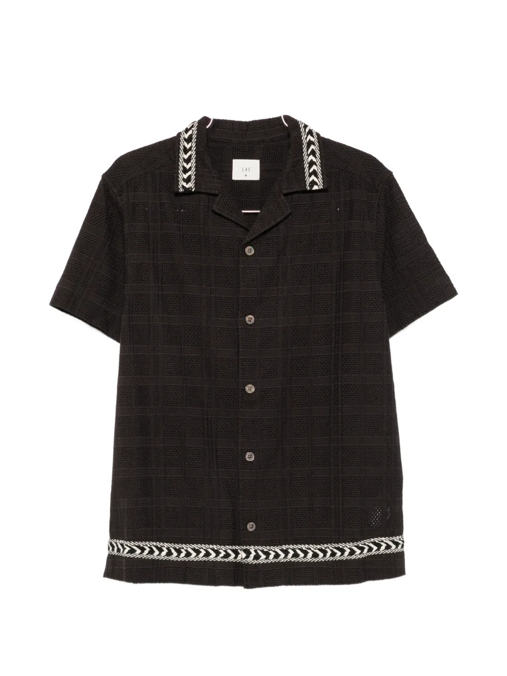 CHÉ embroidered check-pattern shirt | negro | Image 1