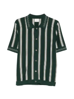 Junya Watanabe MAN ストライプ ニットポロシャツ | ブルー | FARFETCH JP