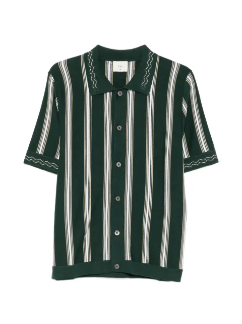 CHÉ Sawyer striped knitted polo shirt