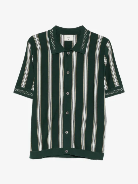 CHÉ Sawyer striped knitted polo shirt