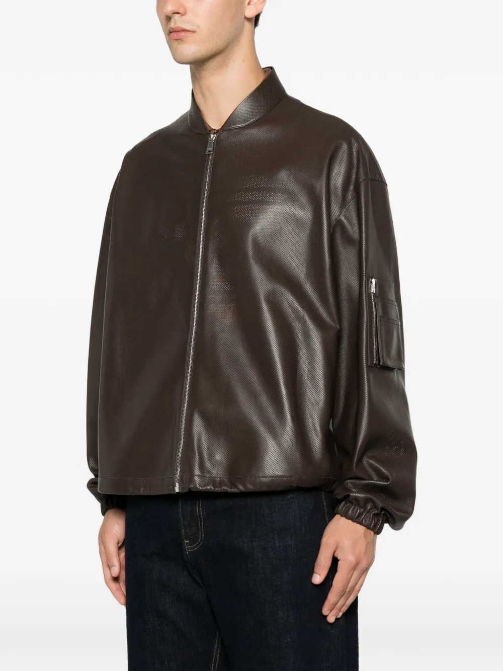 FENDI Nappaleren jack Bruin