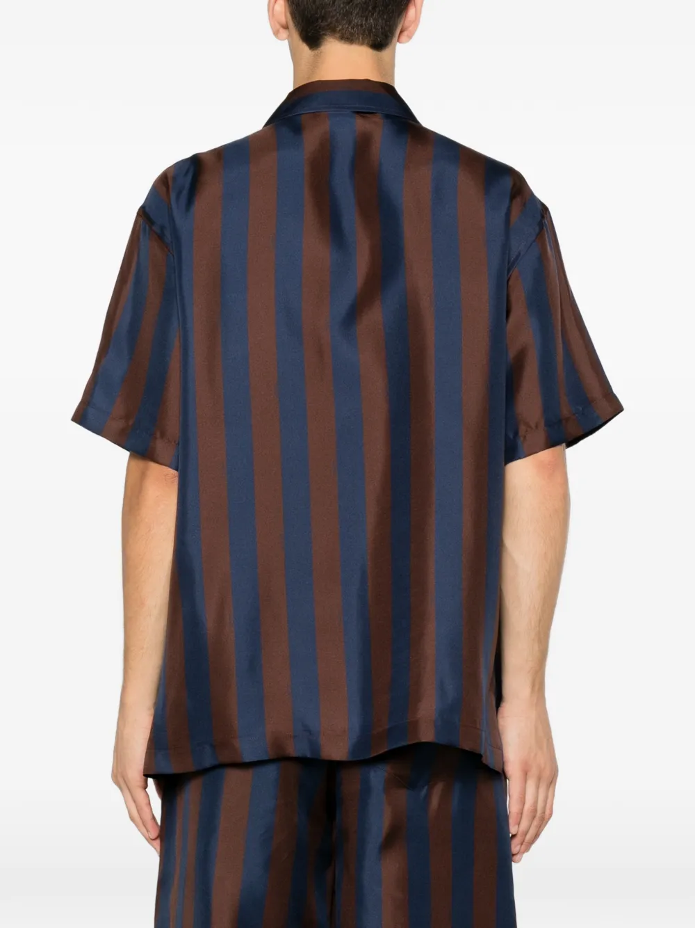 FENDI Pequin zijden overhemd Blauw
