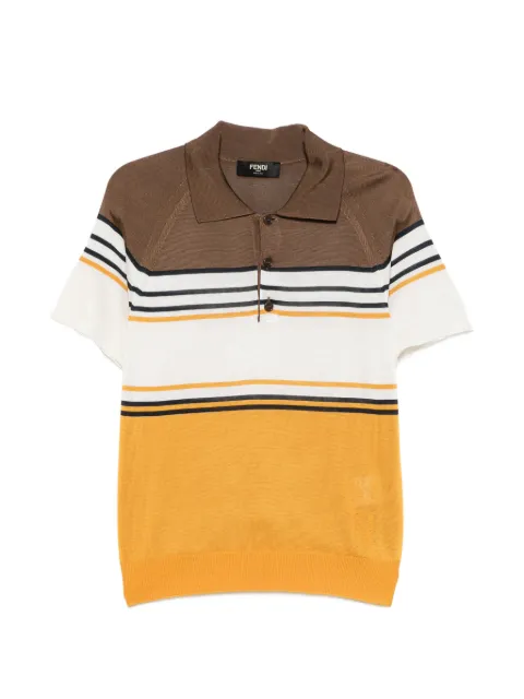FENDI striped polo shirt