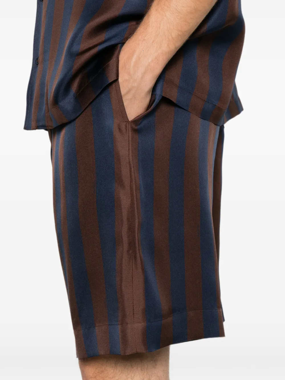 FENDI Pequin zijden shorts Blauw