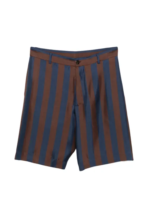 FENDI short en soie à rayures Pequin