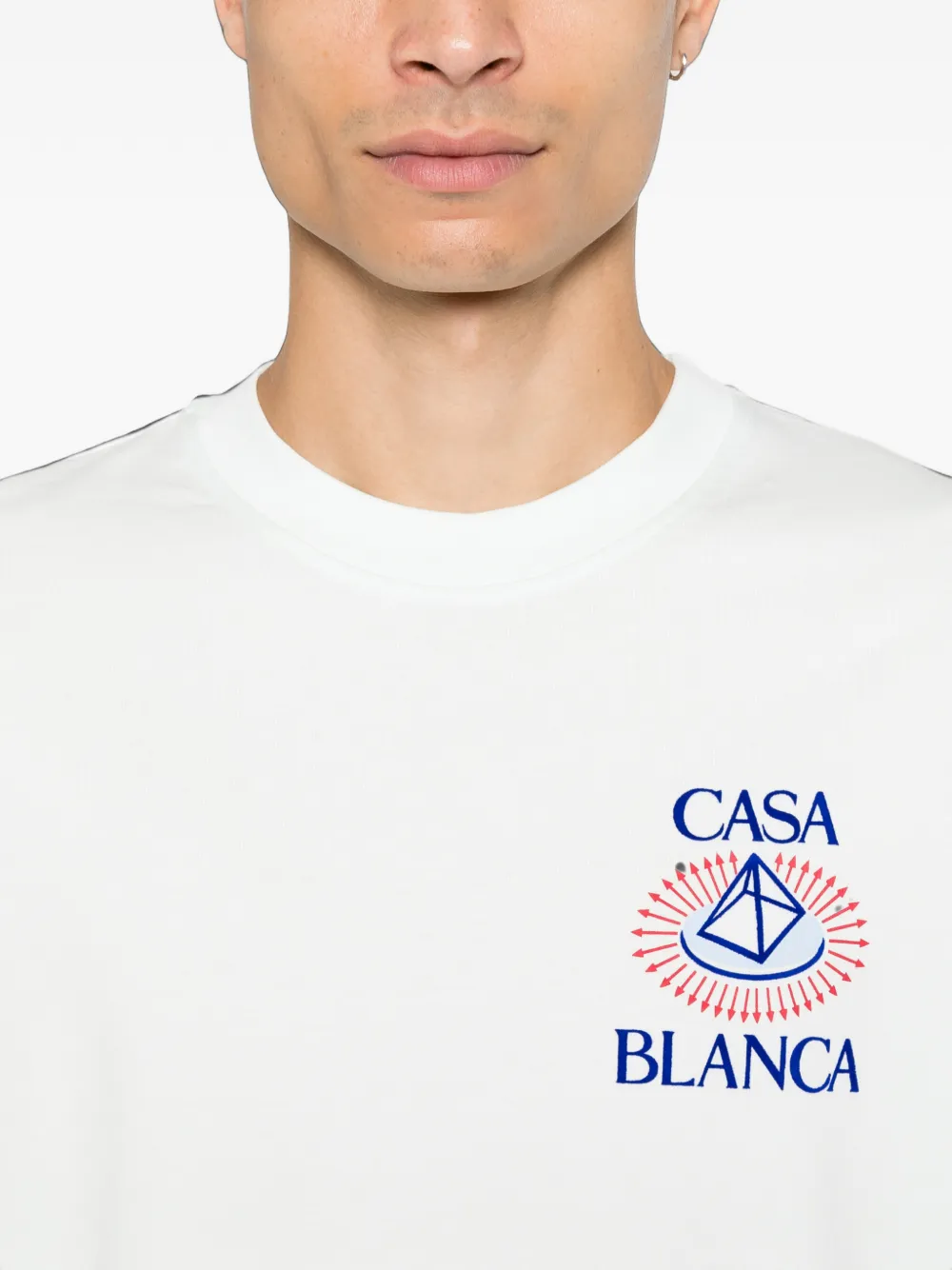 Casablanca Katoenen T-shirt met logoprint Groen