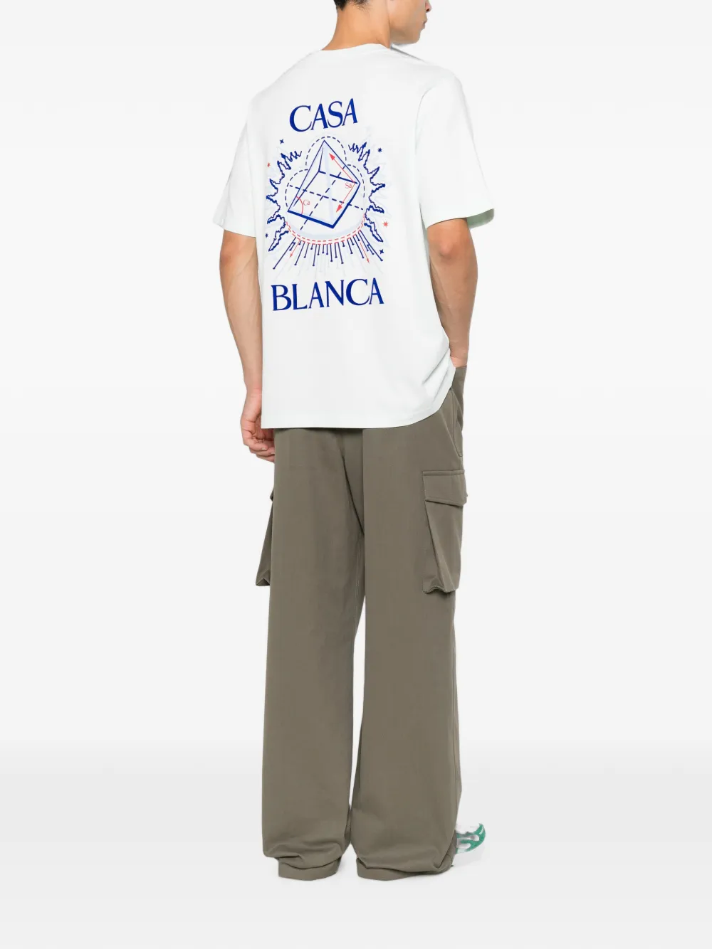 Casablanca Katoenen T-shirt met logoprint Groen
