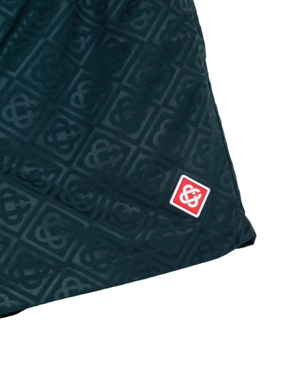 Casablanca Zwembroek met monogram-jacquard Groen