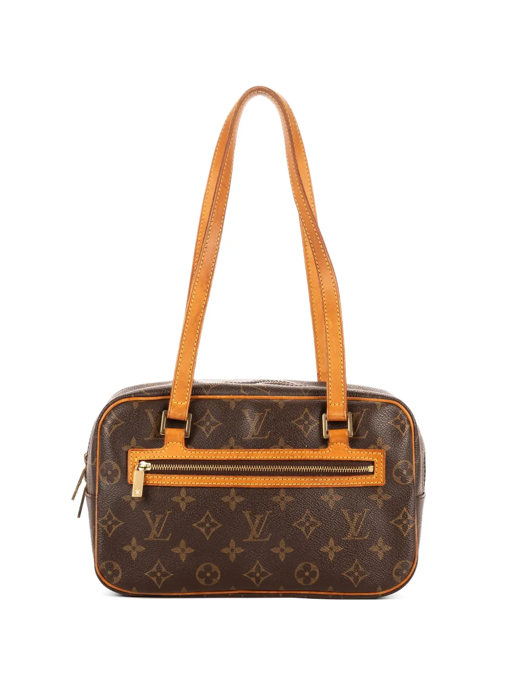 Pre-owned Louis Vuitton Cité Pm Monogram Zip Tote Bag In Brown
