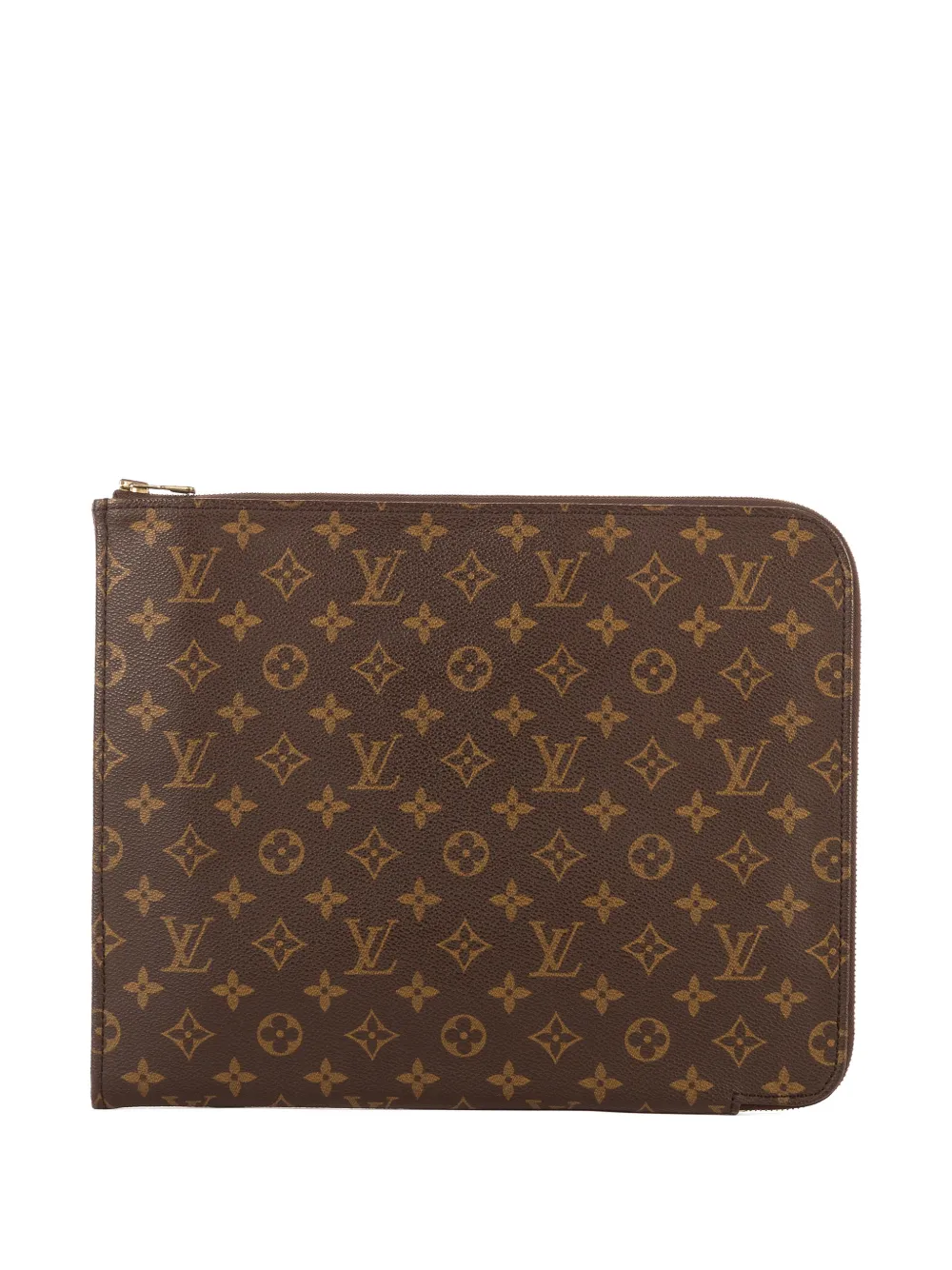 Pre-owned Louis Vuitton Documents Portfolio Pouch In Brown