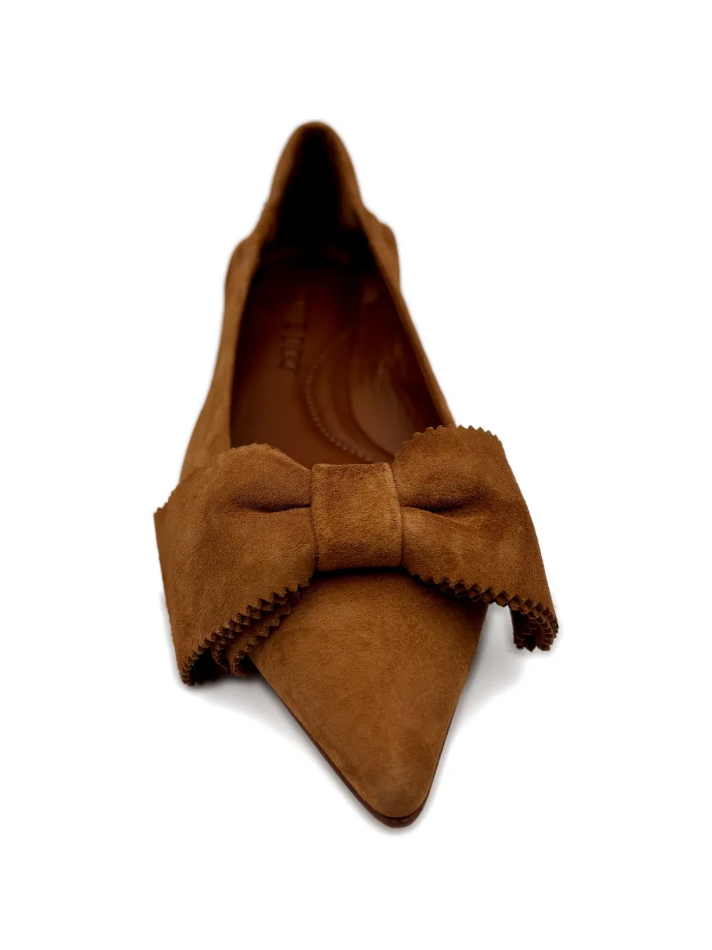 Pomme D´Or Ballerina's met strikdetail Bruin