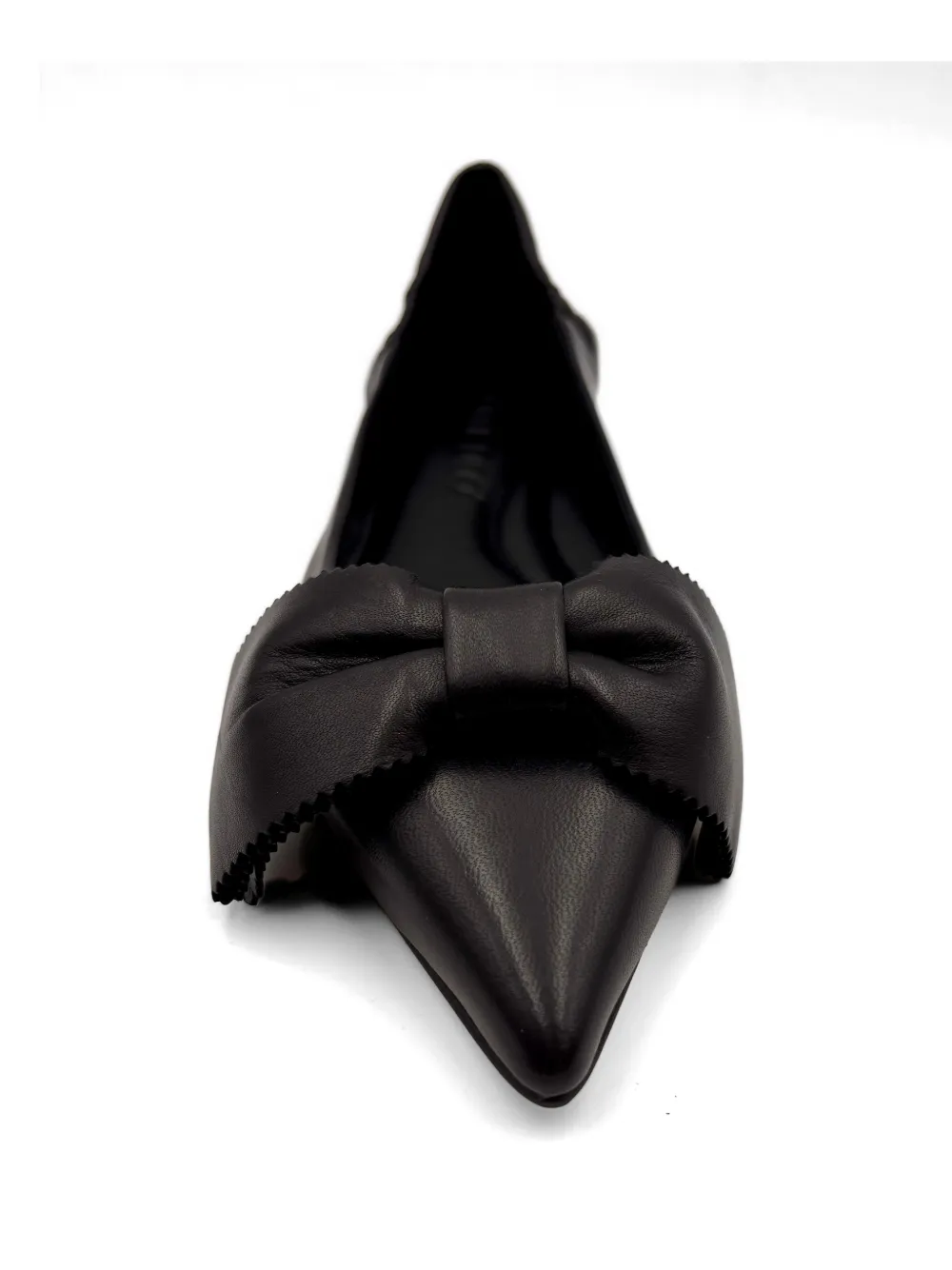 Pomme D´Or Ballerina's met strikdetail Zwart