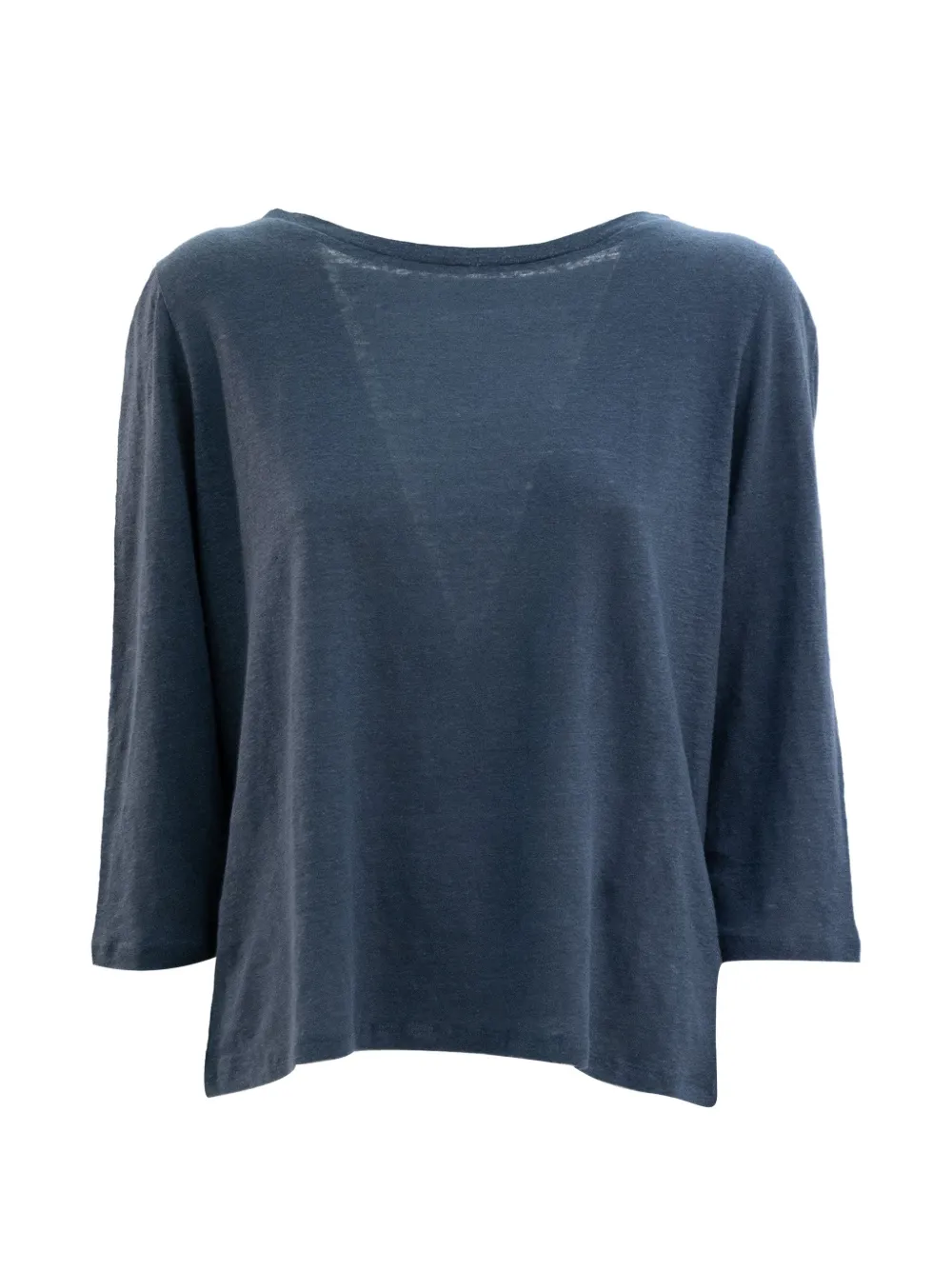 Majestic Filatures Top met boothals Blauw