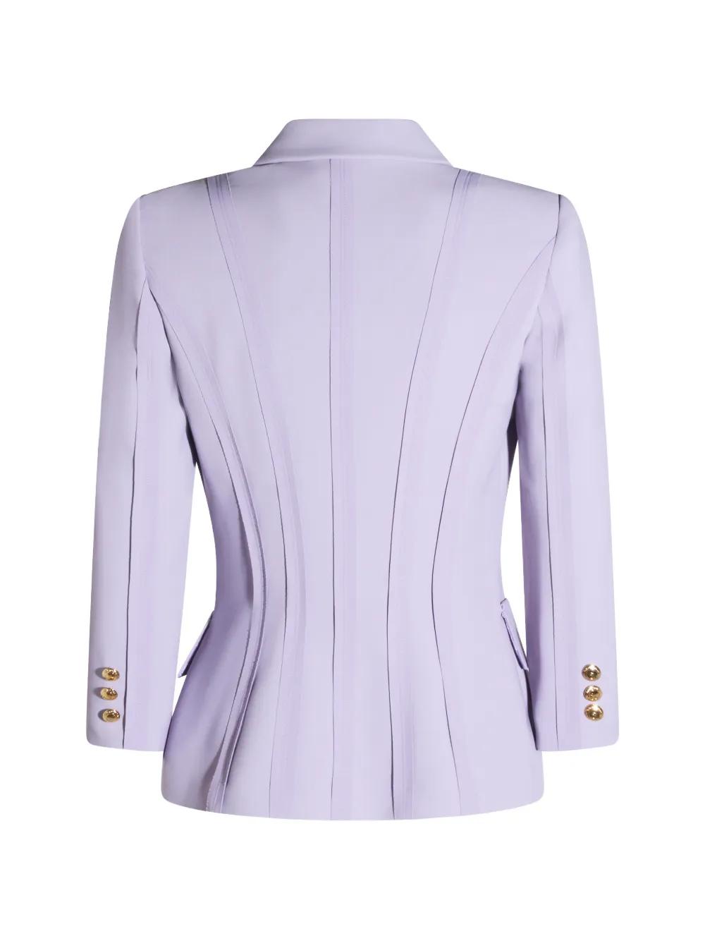 Elisabetta Franchi Jack met dubbele rij knopen Paars