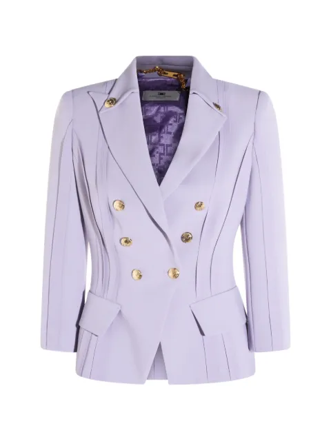 Elisabetta Franchi pleated double-breasted jacket