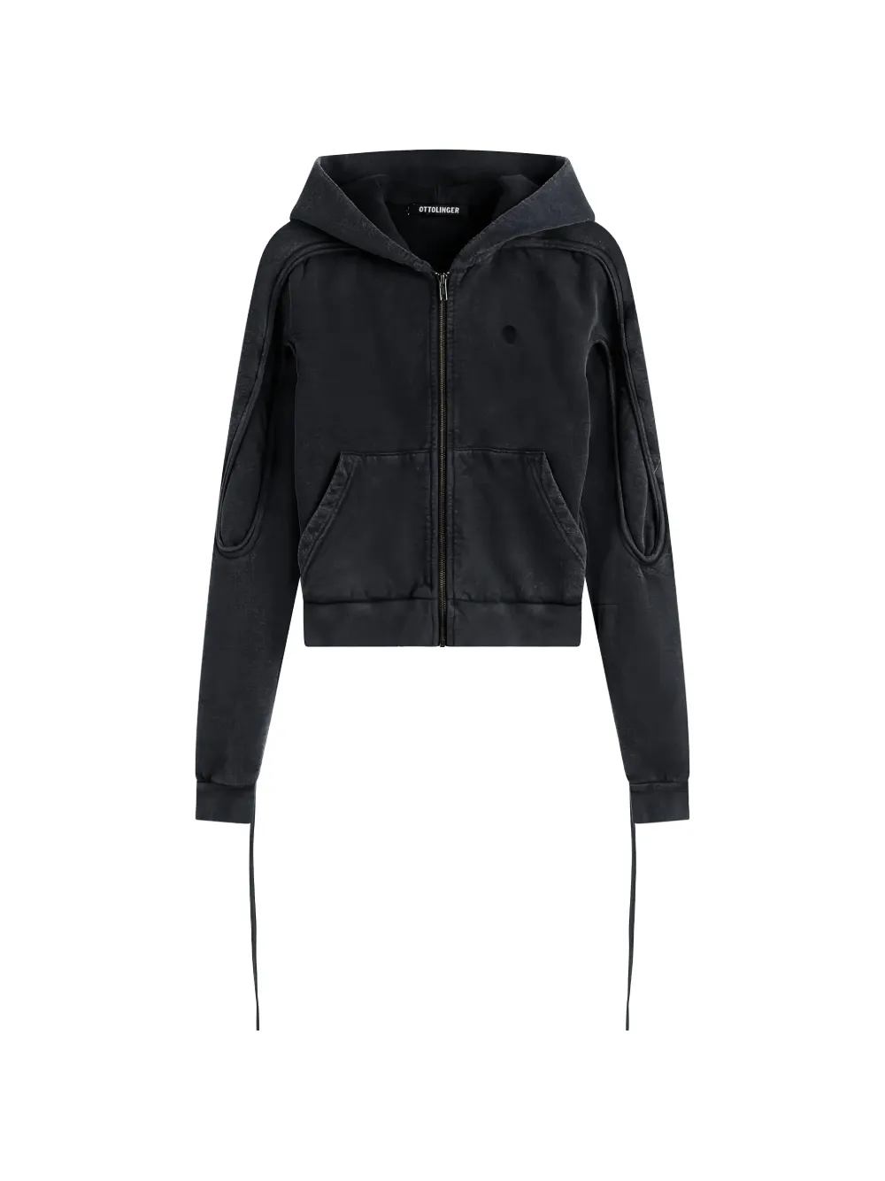 Ottolinger zip hooded sweatshirt - Nero