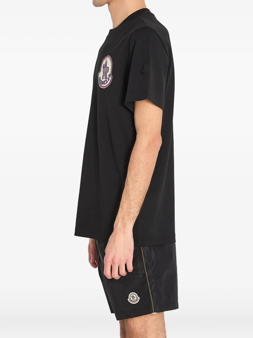 Moncler T-shirt met logopatch Zwart