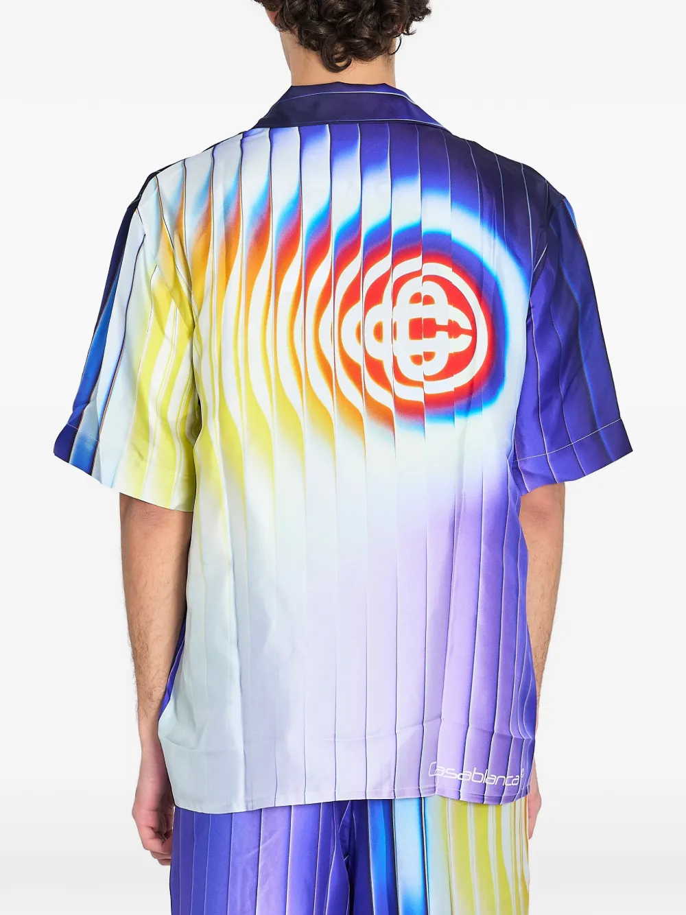 Casablanca Shockwave zijden overhemd Blauw