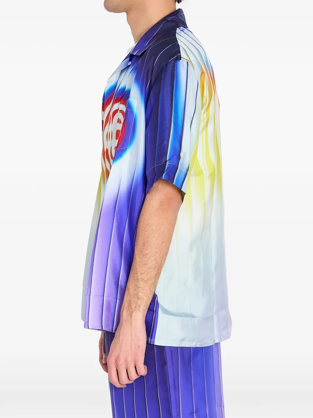 Casablanca Shockwave zijden overhemd Blauw