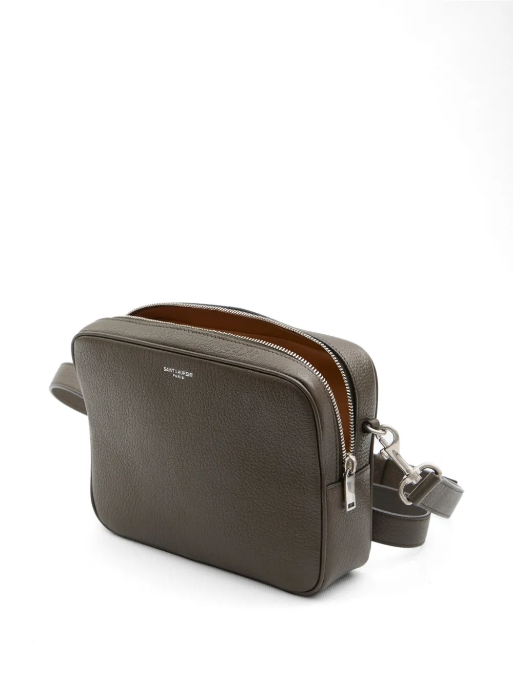 Saint Laurent Camera kleine messengertas van gehamerd leer Bruin