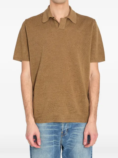 Roberto Collina ribbed short-sleeve polo shirt