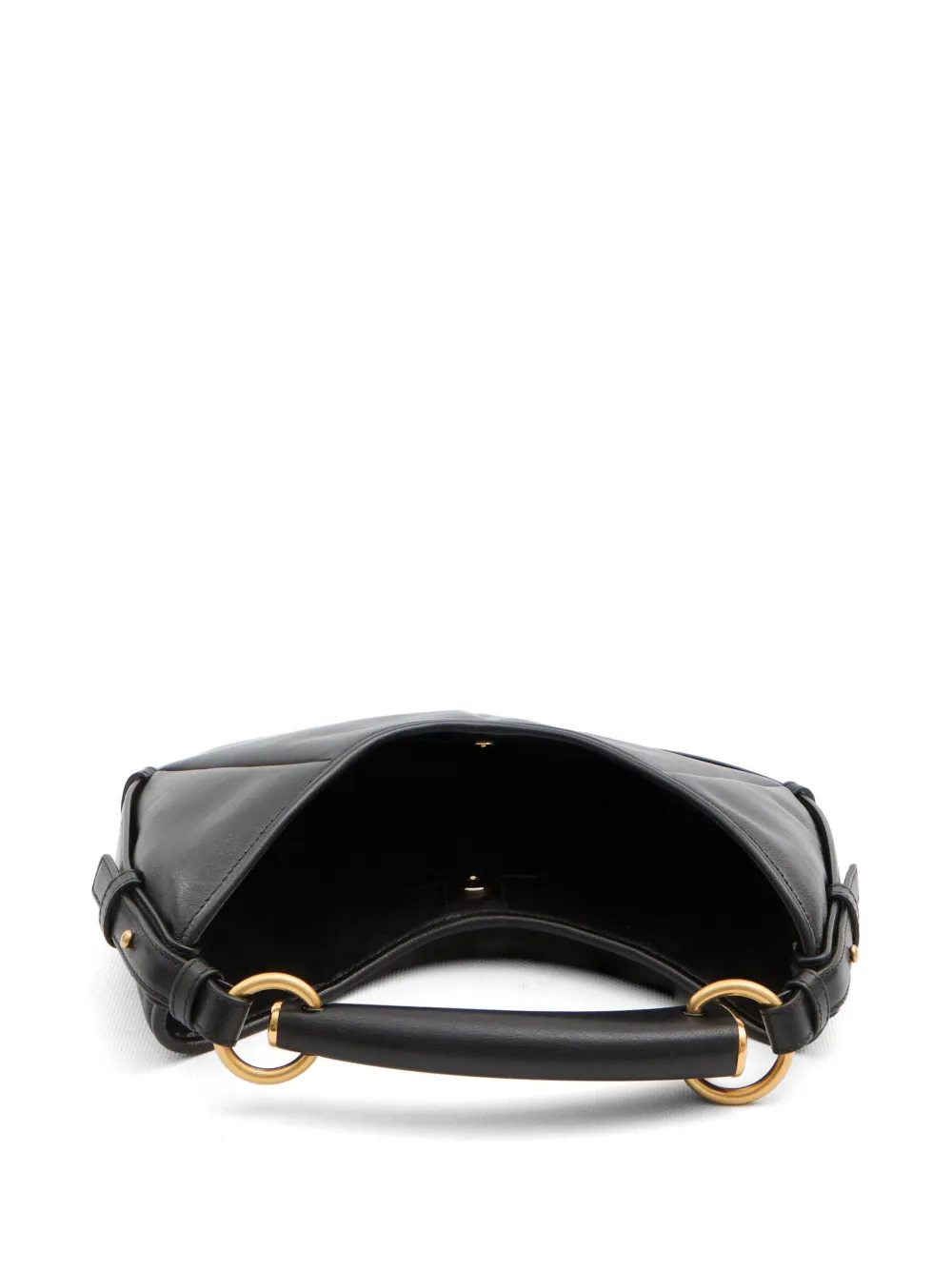 Saint Laurent Mombasa Small Leather Bag in Black, view 4