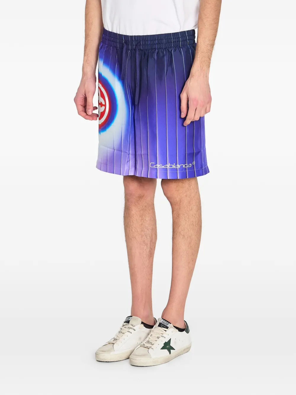 Casablanca Shockwave zijden shorts Paars