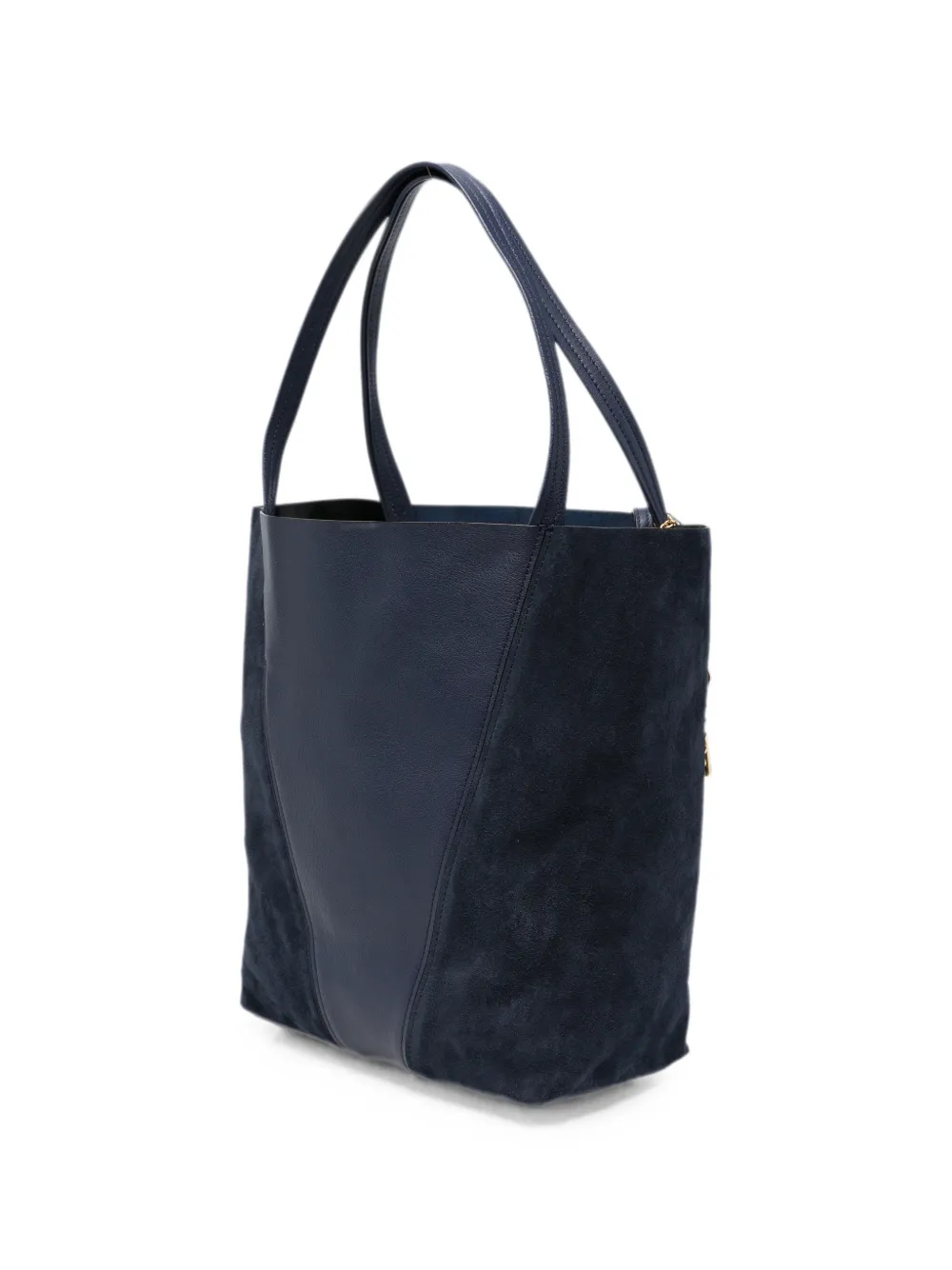 Chloé Medium Spin Panelled Tote Bag In Blue