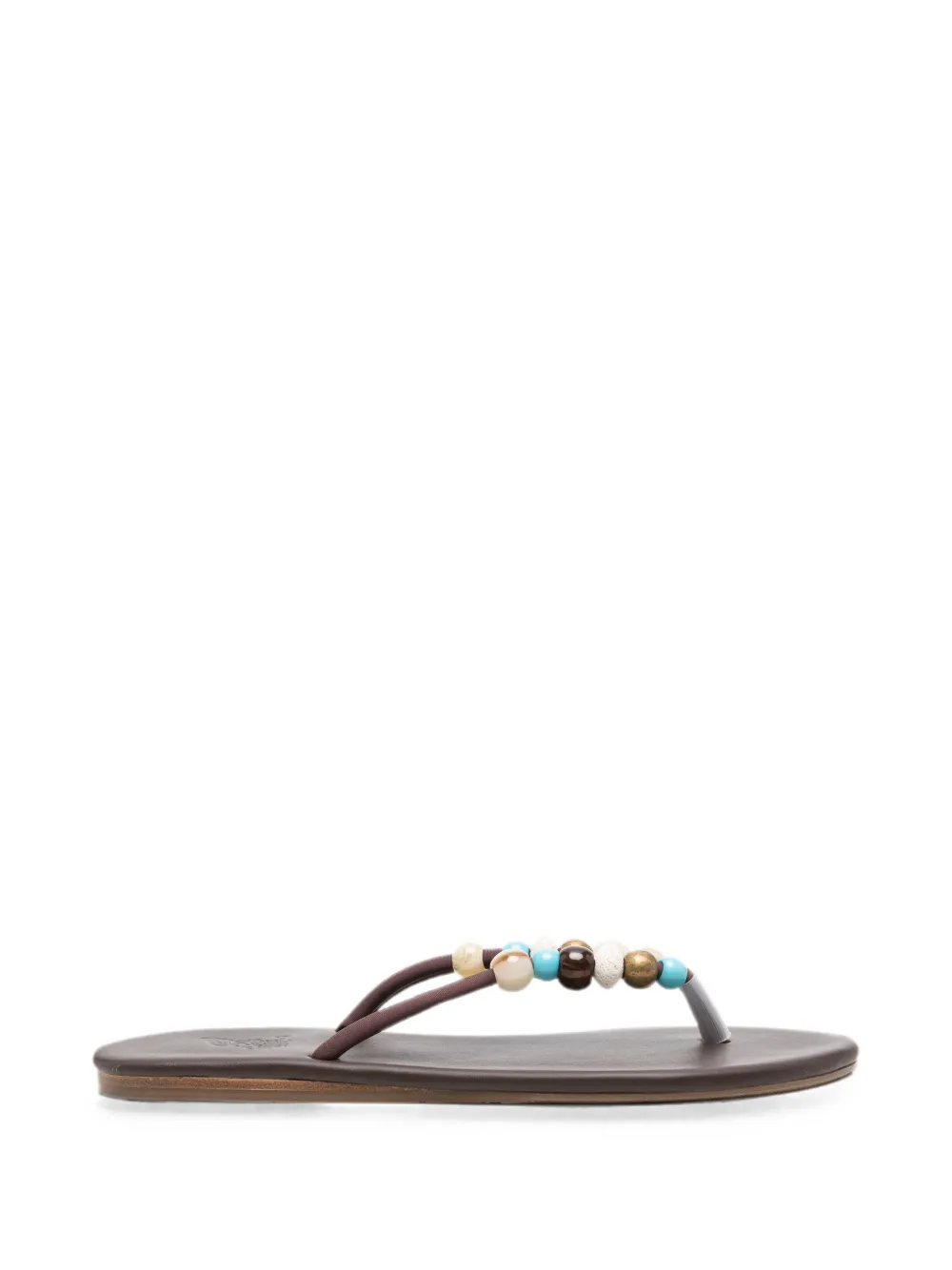 Ancient Greek Sandals Saionara bead-embellishment sandals - Marrone