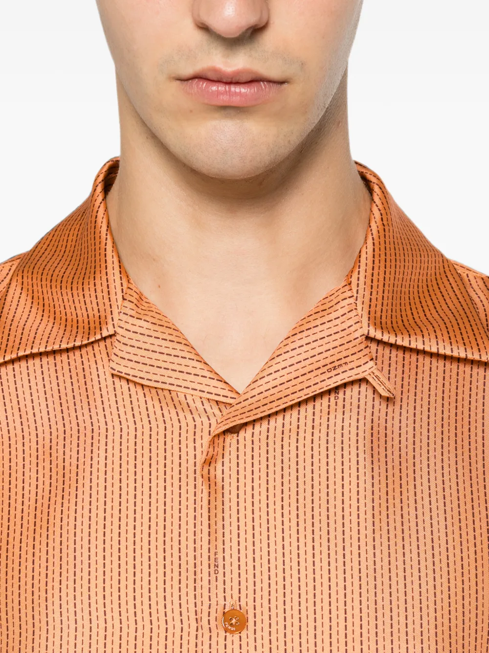 FENDI Gestreept overhemd Oranje