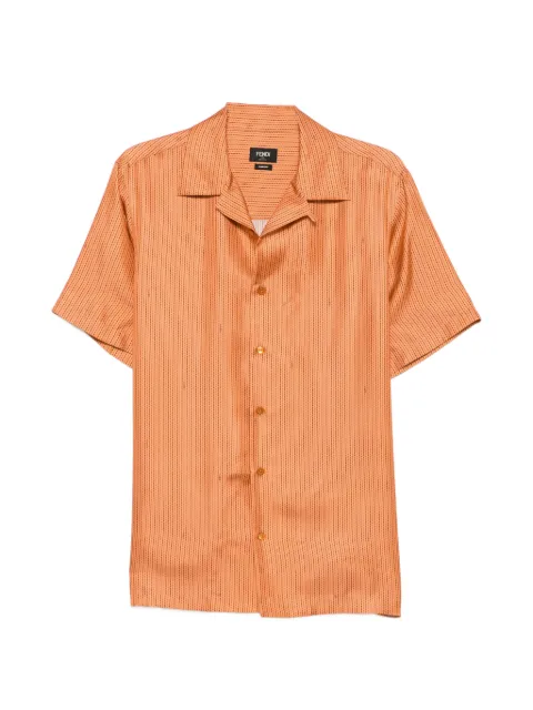 FENDI camisa manga corta con rayas estampadas