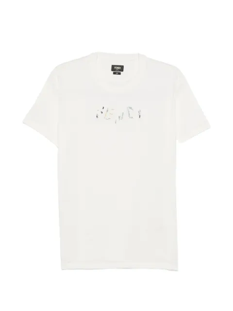 FENDI embroidered-logo T-shirt