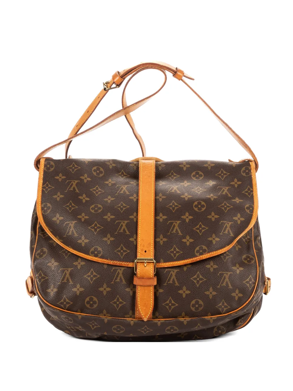 Louis Vuitton Pre-Owned Saumur 35 Monogram leather cross body bag - Braun