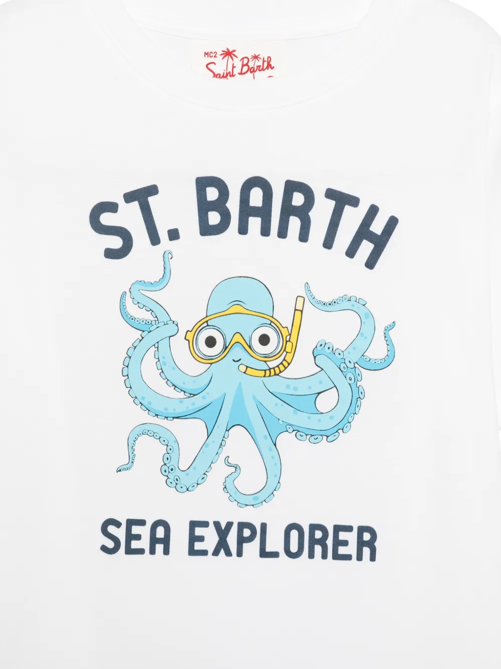 MC2 Saint Barth Kids Katoenen T-shirt met grafische print Wit