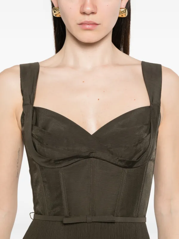 strapless open back dress Zimmermann Pleated Midi Dress