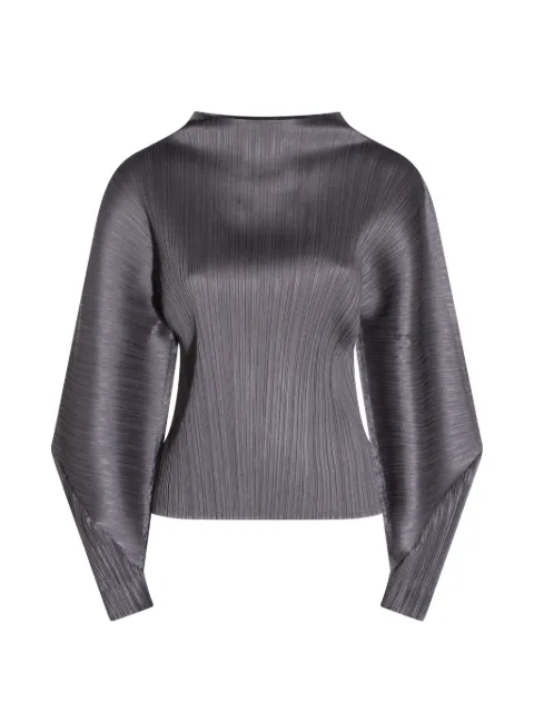 Pleats Please Issey Miyake توب 'سكاي لاين' بكسرات