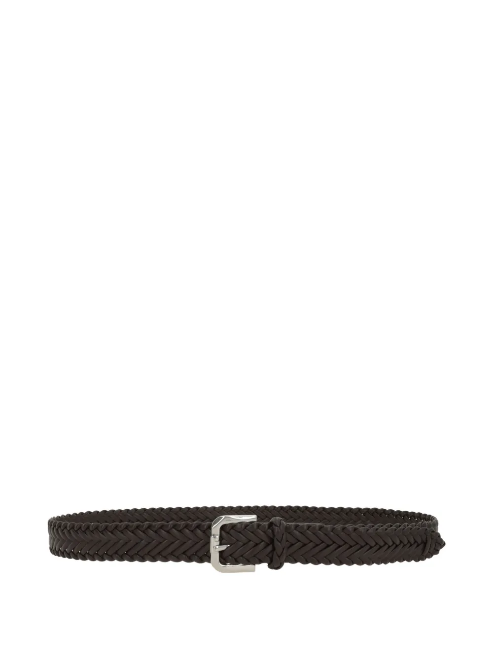 Agnona woven buckle belt - Marrone