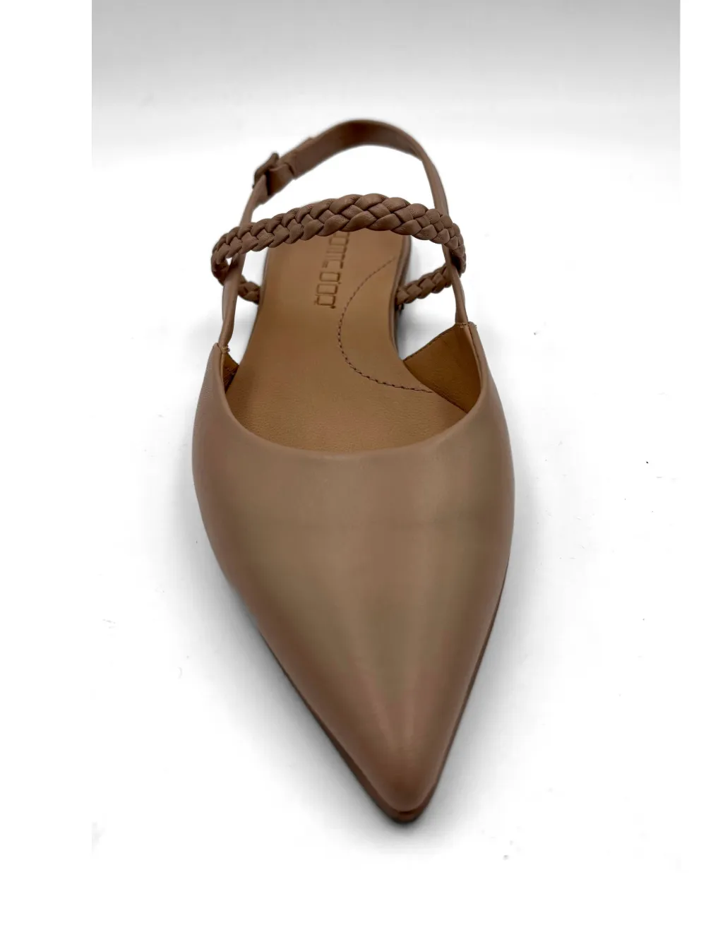 Pomme D´Or braid-detail flat pumps Beige