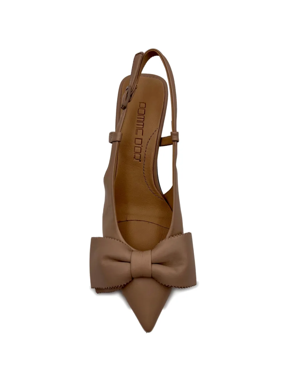 Pomme D´Or Pumps met strikdetail en hak Bruin