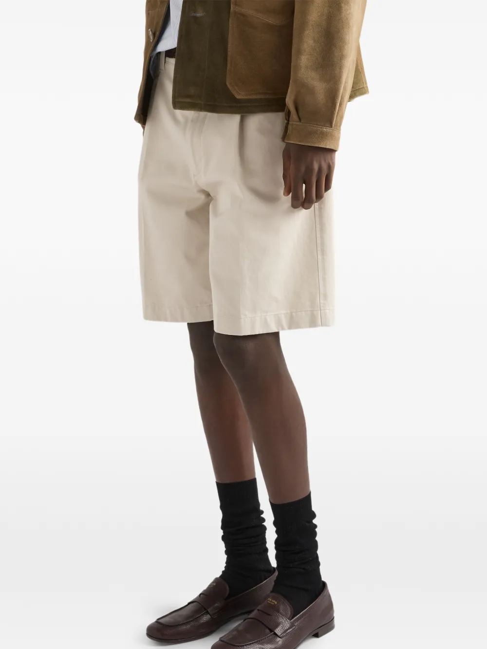 Prada Katoenen bermuda shorts Beige