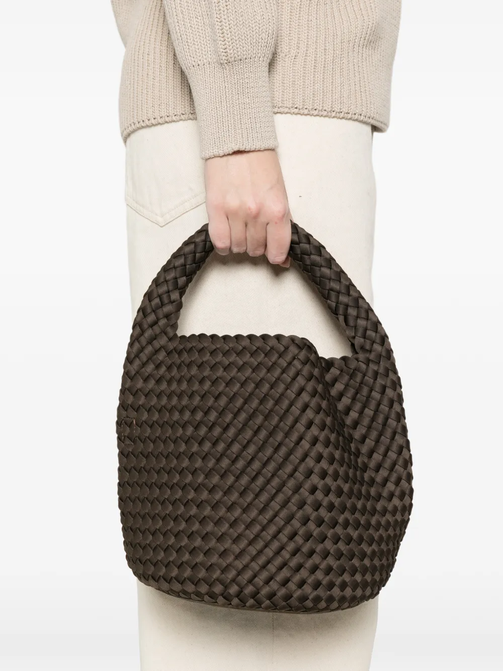  Marrea Woven Bucket Bag - Brown 